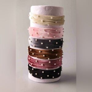 Elegant Pearl-Embellished Headband (choose your color)